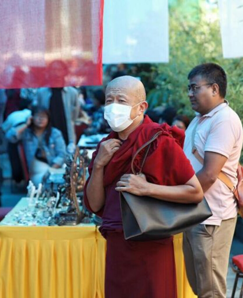 A monk at a Licchavi House event in Kathmandu